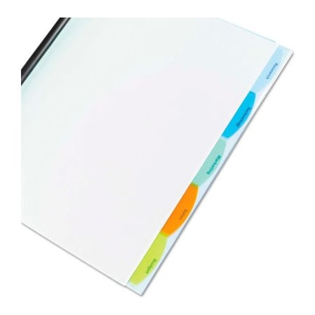 General Binding Corporation GBC Polypropylene View-Tab Report Cover, Binding Bar, Letter, Holds 40 Pages, Clear 55766